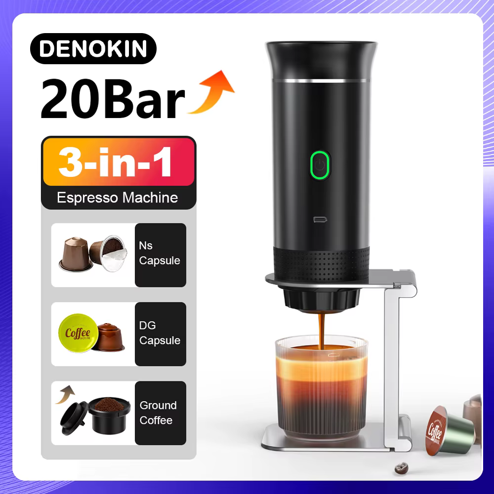 Portable Espresso Maker 3-in-1 Electric Coffee Machine