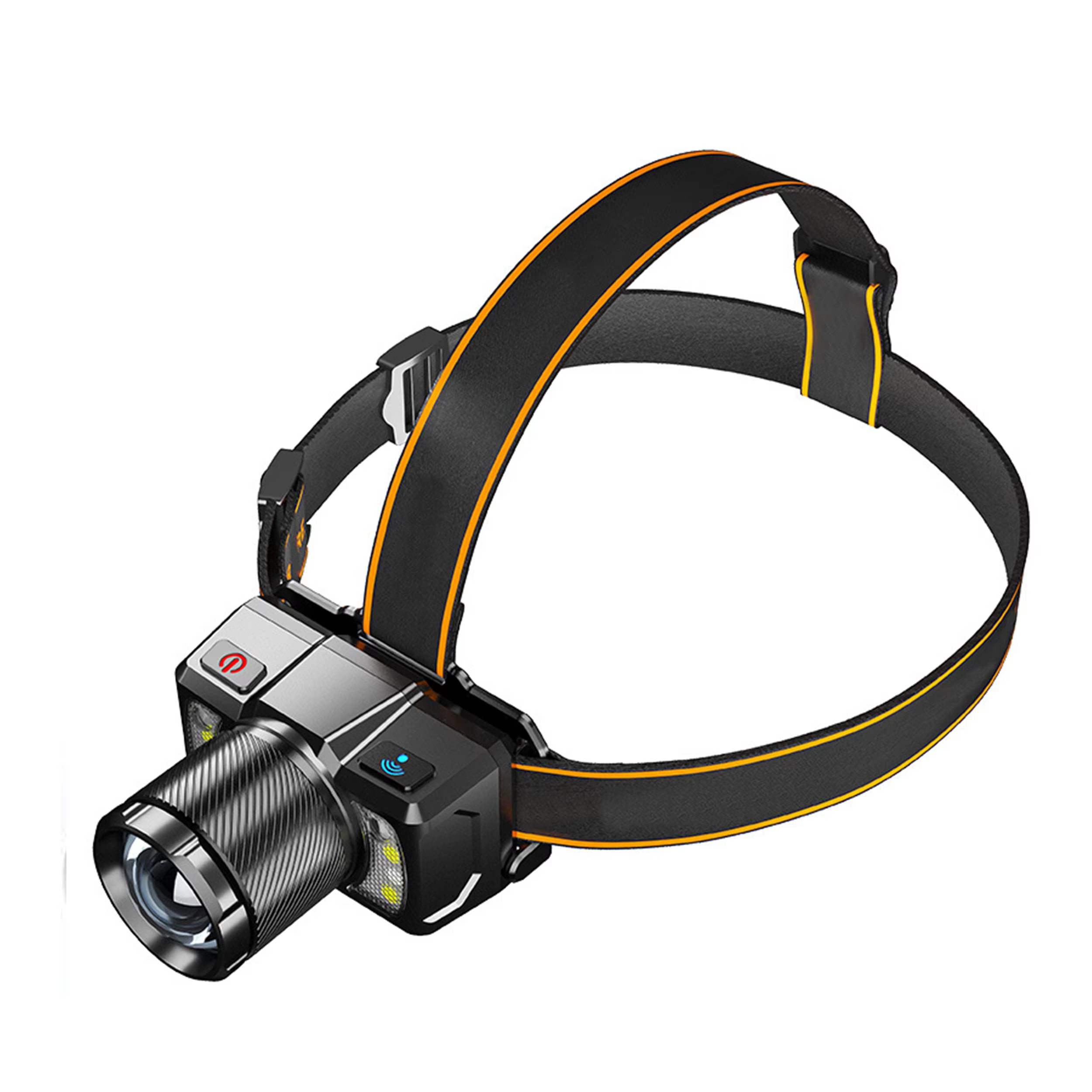 LED Headlamp Rechargeable Zoomable Light with Motion Sensor