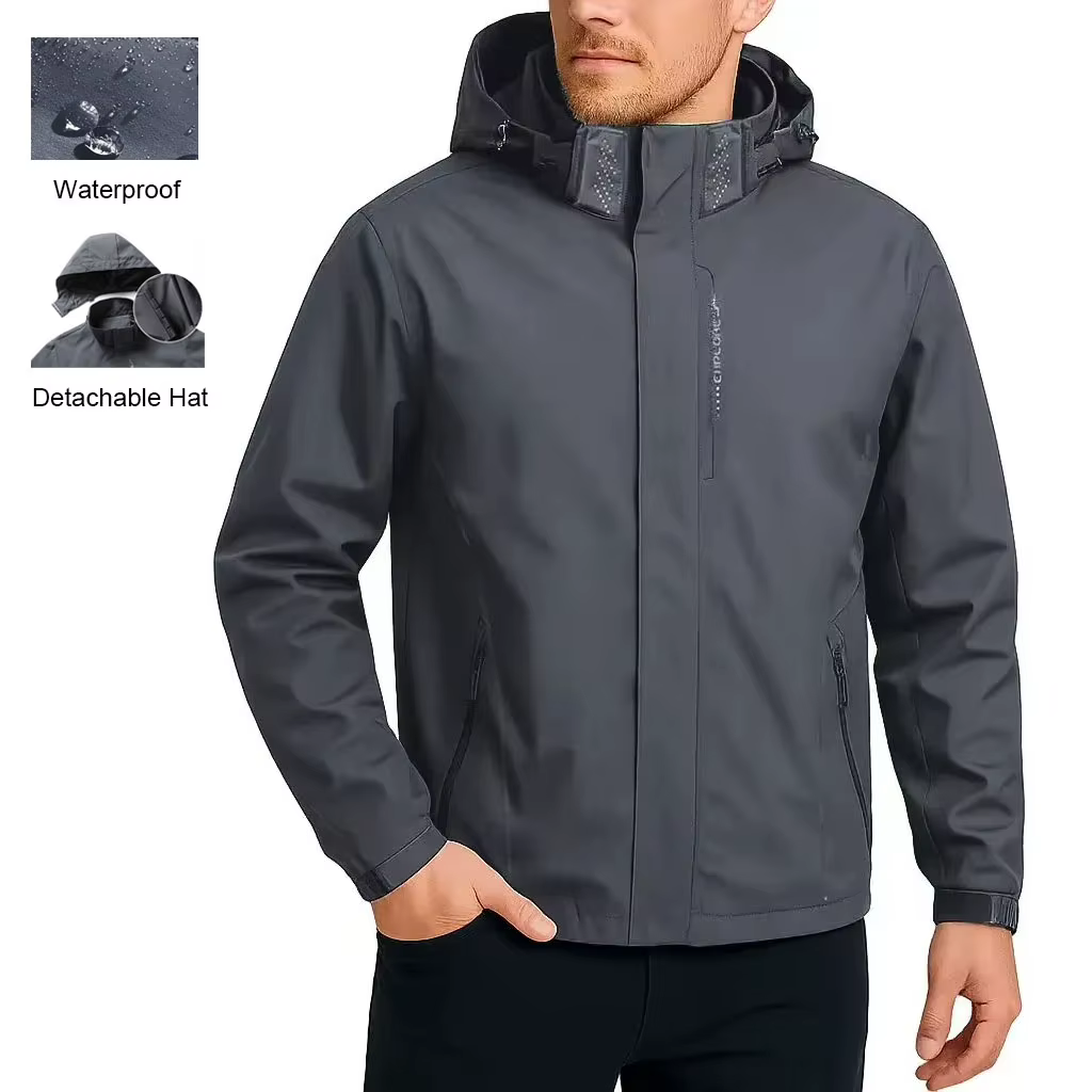 Men's Waterproof Windbreaker Outdoor Hiking Jacket