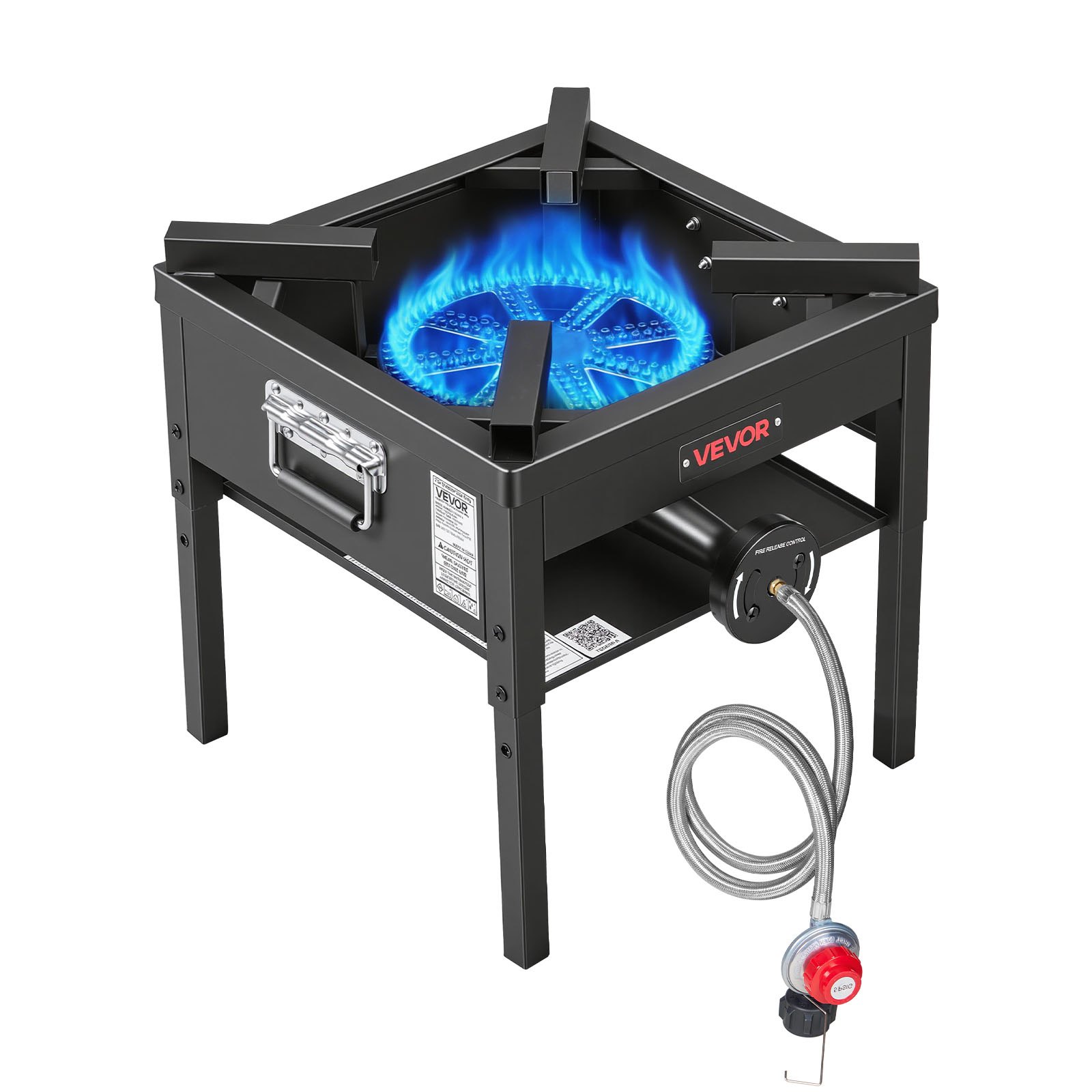 Single Burner Outdoor Propane Gas Stove, 200,000 Btu Lpg Camping