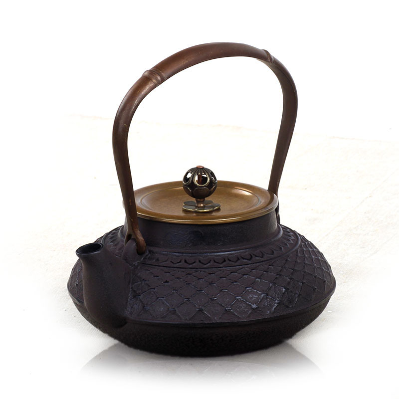 Cast Iron Kettle Teapot 0.9L – Purple Bamboo, Coffee