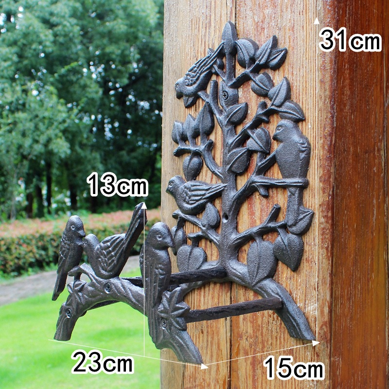 Cast Iron Wrought Pipe Rack Wall Decoration