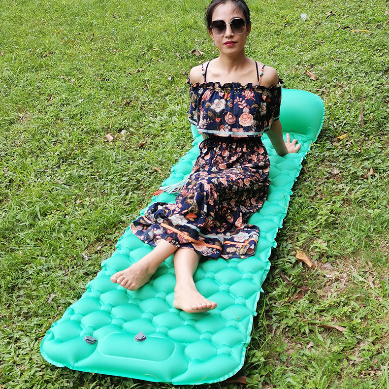 Inflatable Camping Sleeping Mat with TPU Lycra Fabric