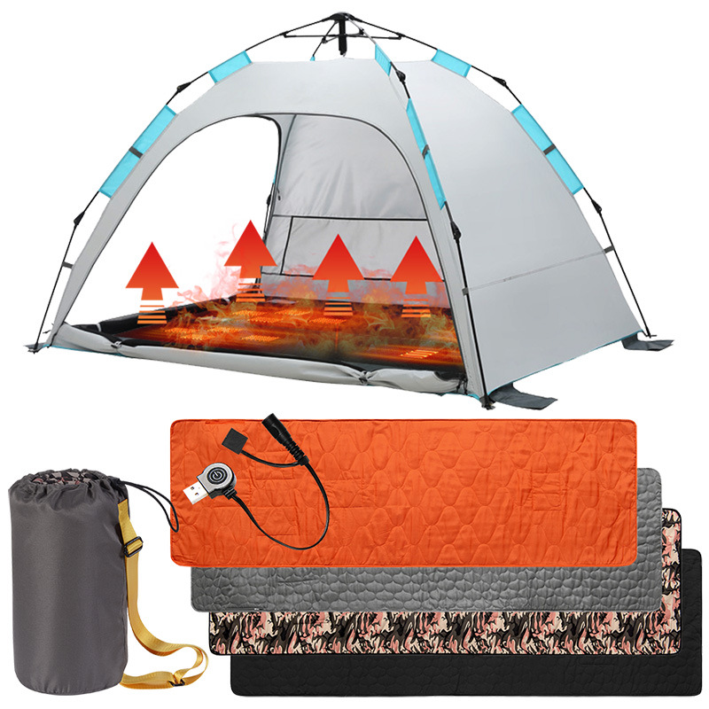 Heated Camping Sleeping Bag and Pad with USB Switch