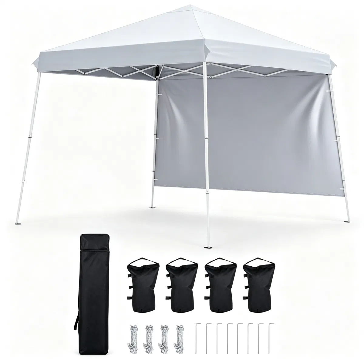 Pop-Up Canopy Tent with Sidewall, 9 ft x 9 ft Shelter