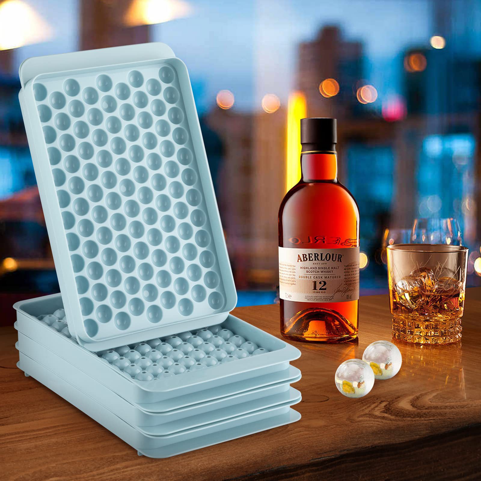 104 Grid Round with Lid Weishi Homemade Ice Hockey Cube Box Mold