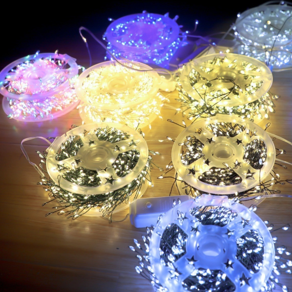 String Lights, 20 m Firecracker Style with Remote Control