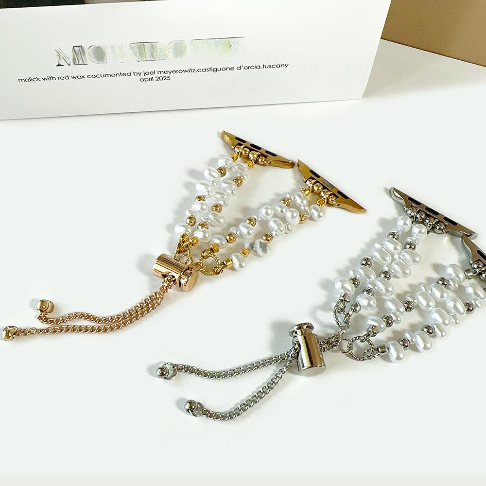 Irregular Pearl Watch Chain for Women